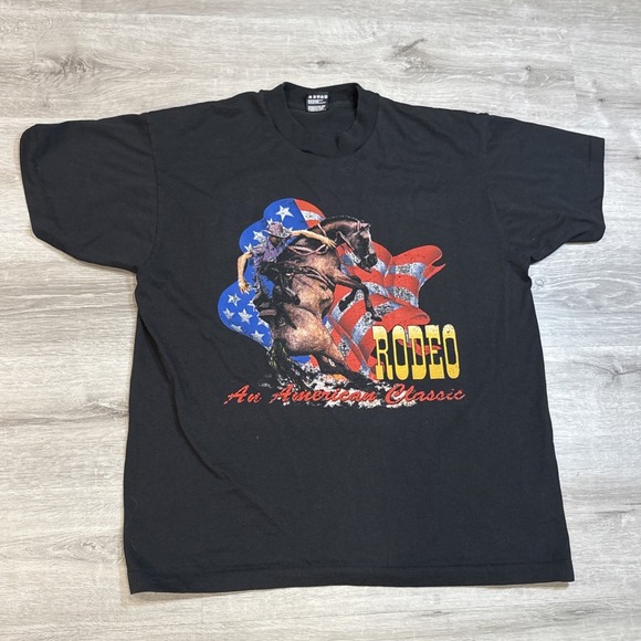 Fruit of the Loom Other - Men's Vintage 90's RODEO An American Classic Single Stitch TEE XL Travis Scott🔥